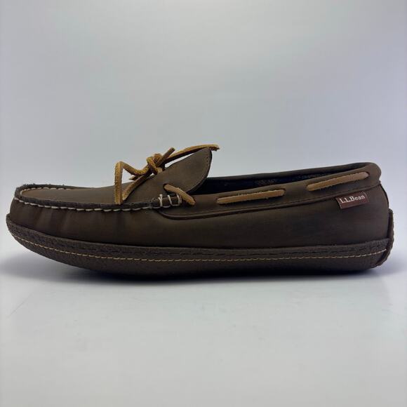 LL BEAN Handsewn, Flannel-Lined Slippers Mens Size 10 main image 10
